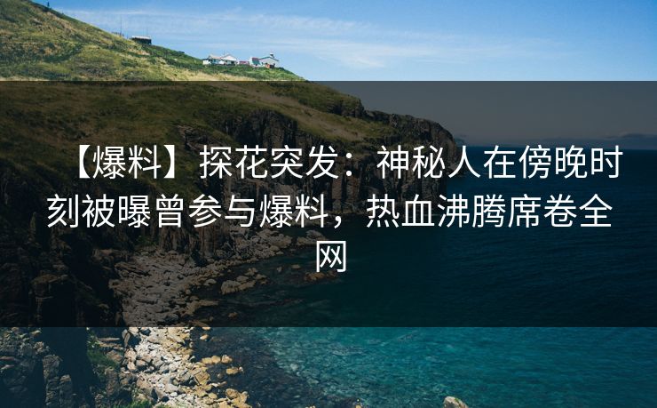 【爆料】探花突发：神秘人在傍晚时刻被曝曾参与爆料，热血沸腾席卷全网