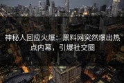 神秘人回应火爆：黑料网突然爆出热点内幕，引爆社交圈