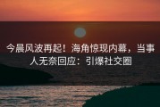 今晨风波再起！海角惊现内幕，当事人无奈回应：引爆社交圈