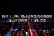 网红又出事？蘑菇影视在线观看刚刚曝出丑闻内幕，引爆社交圈