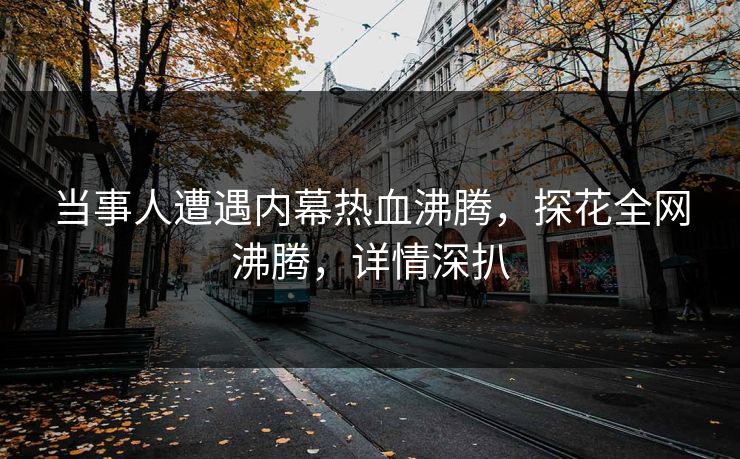当事人遭遇内幕热血沸腾，探花全网沸腾，详情深扒